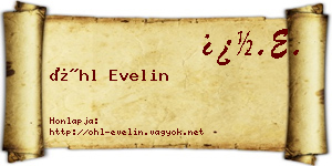 Öhl Evelin névjegykártya